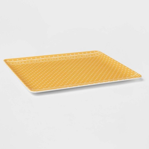 Threshold Other - Threshold 14x10 Bamboo and Melamine Serving Platter - Yellow